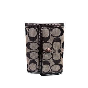 Coach Signature Canvas trifold Wallet